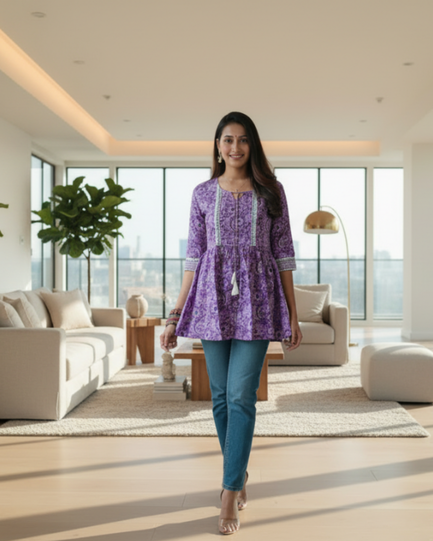 Riddhi Kurti Purple