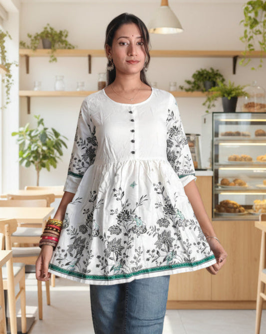 Swan Kurti white