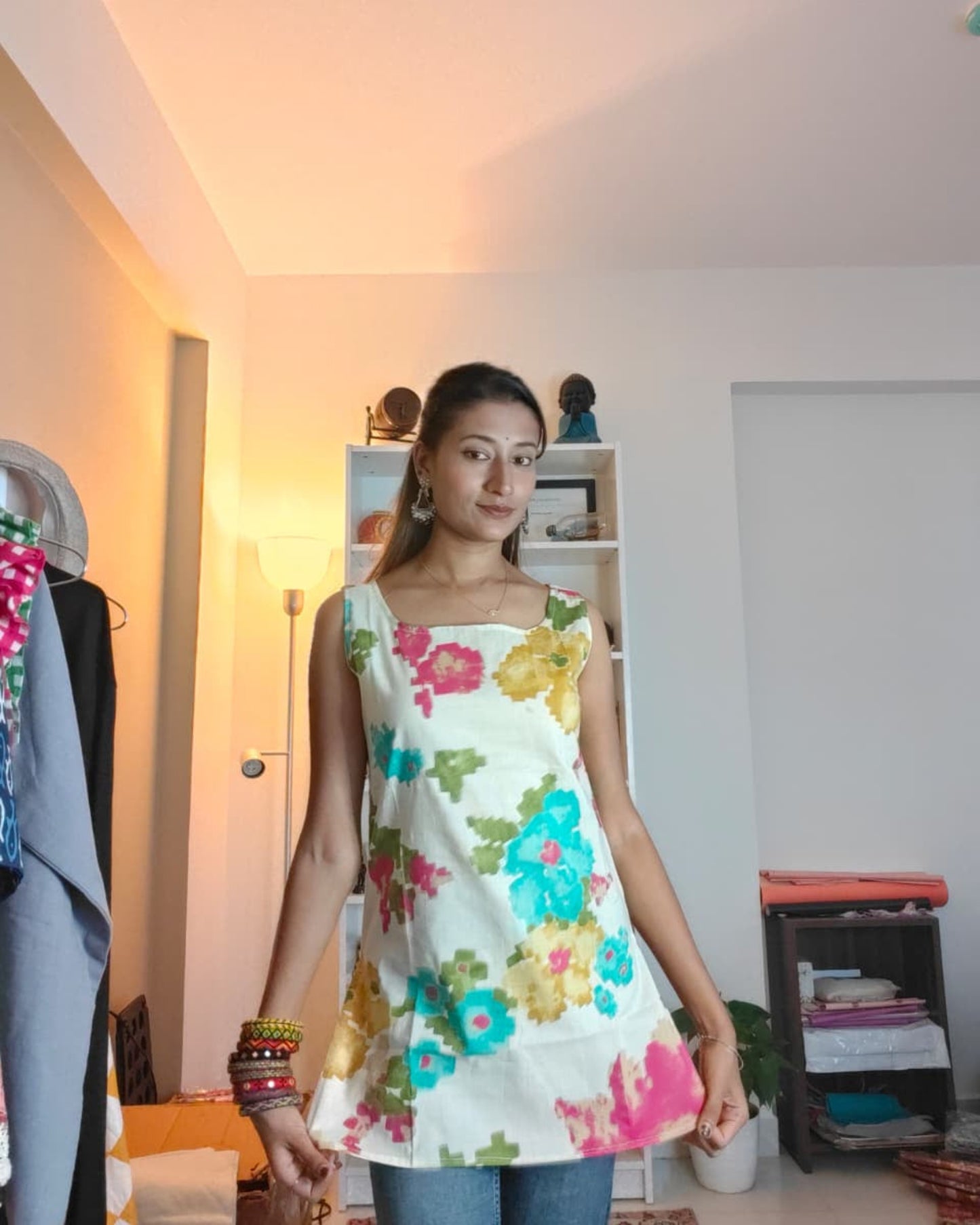 Jannat Sleveless short Kurti