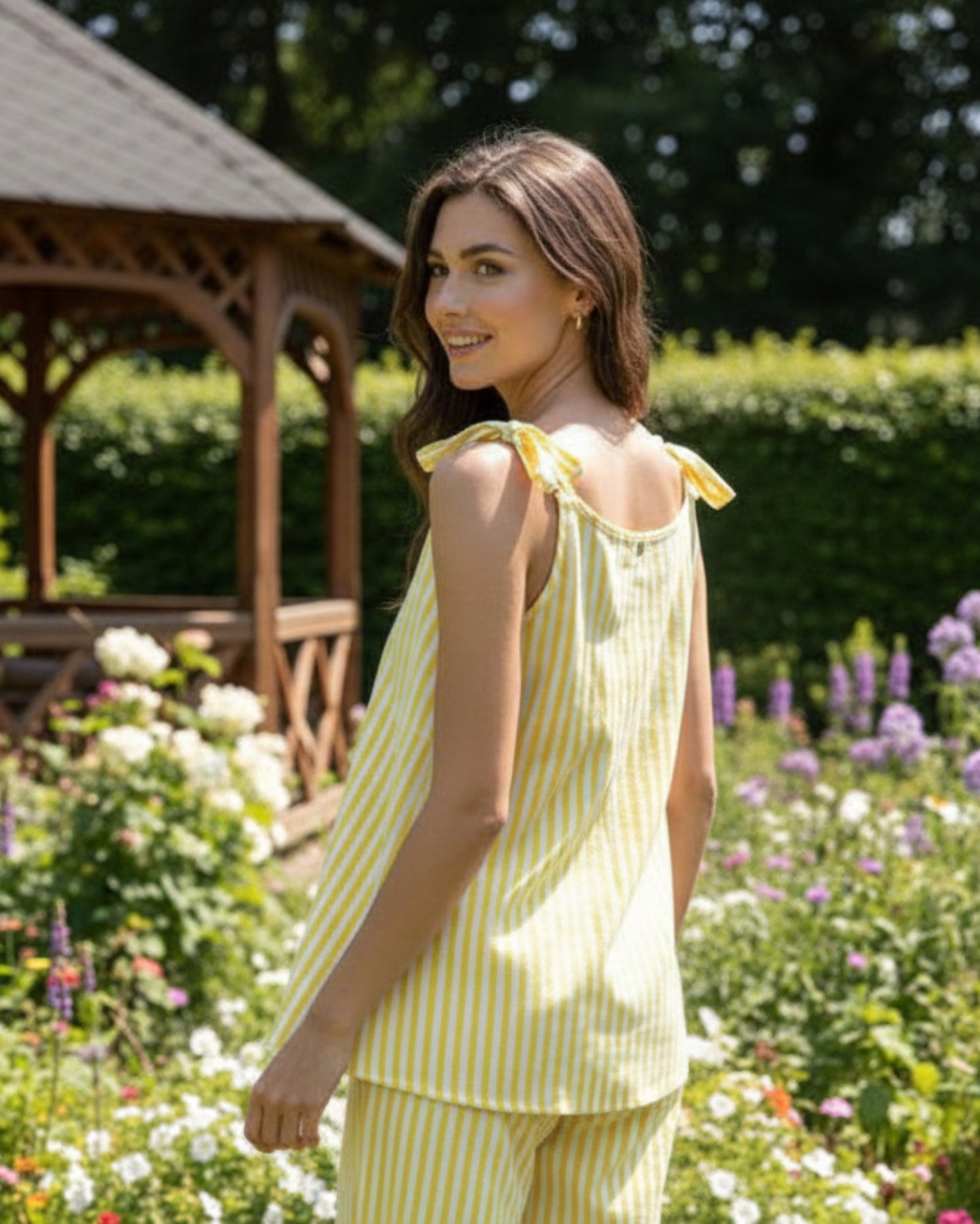 Striped Coord-set Pink